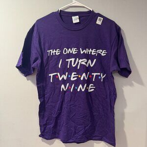 Friends Purple T-Shirt (for a 29th Birthday) - Men's Medium